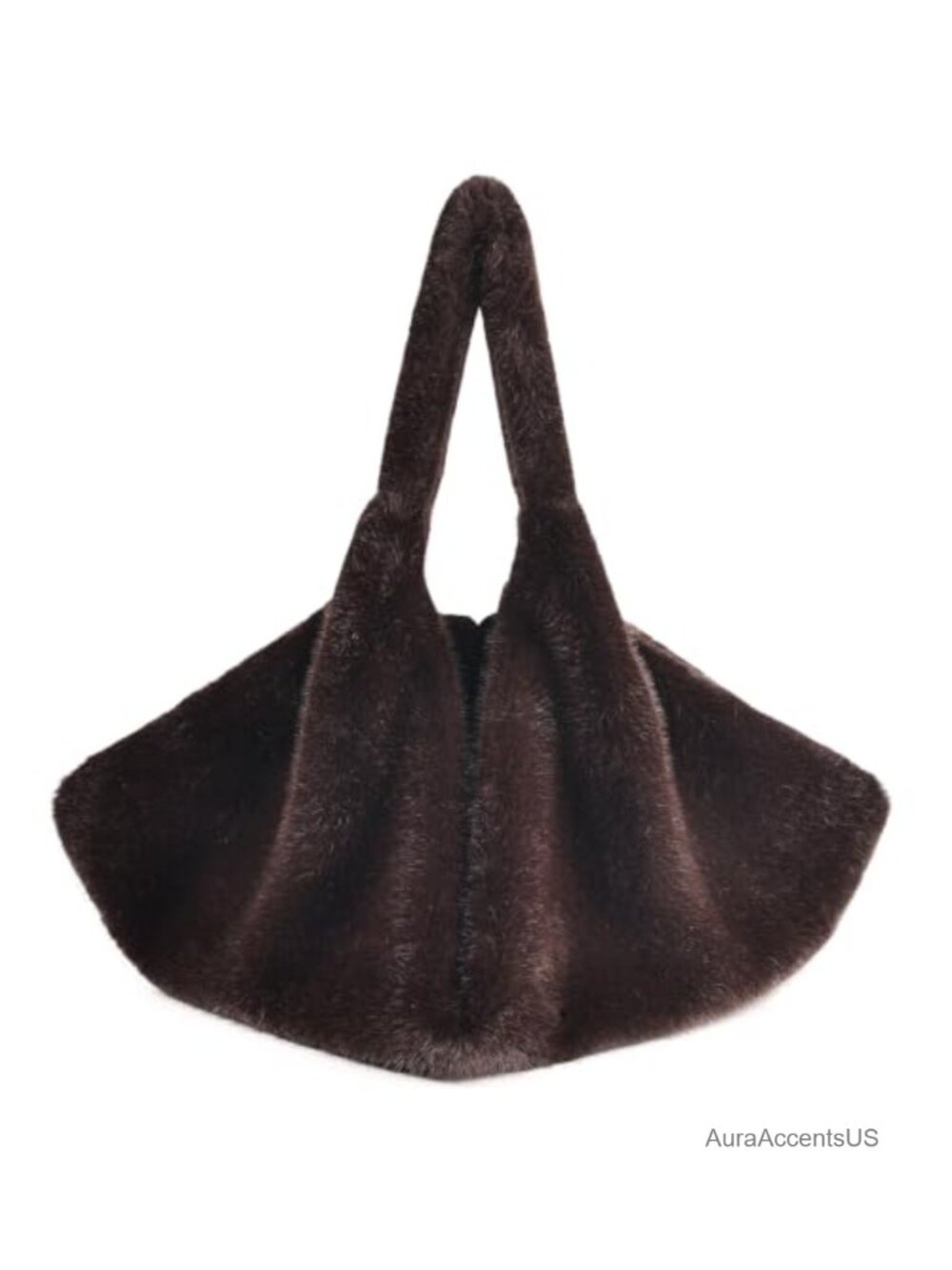 Faux Fur Fluffy Shoulder Tote Bag Women Plush Handbag